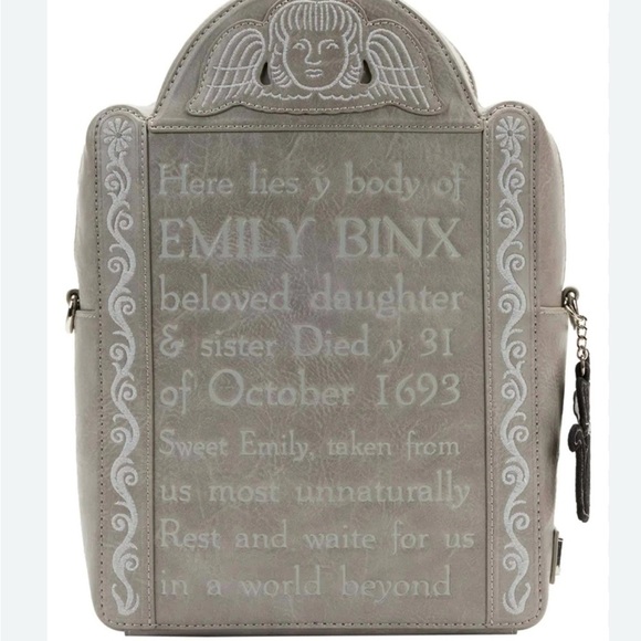 Disney Loungefly Hocus Pocus Emily Binx tombstone backpack glow in the dark - Picture 2 of 10
